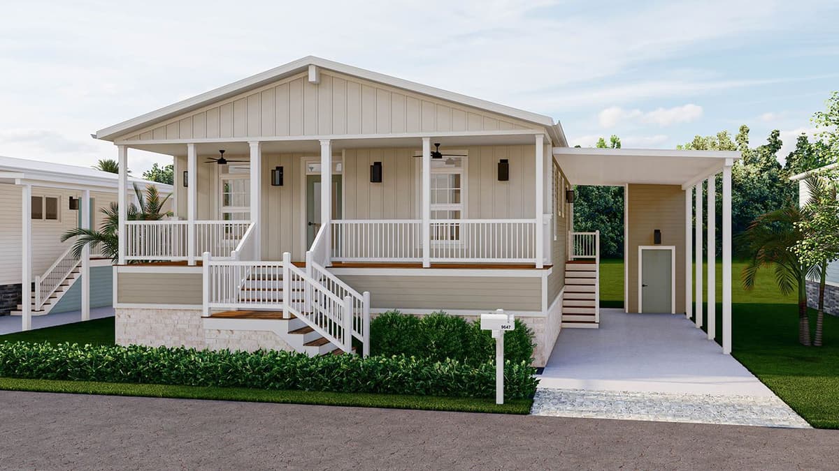 Exterior elevation option for The Seaside cottage