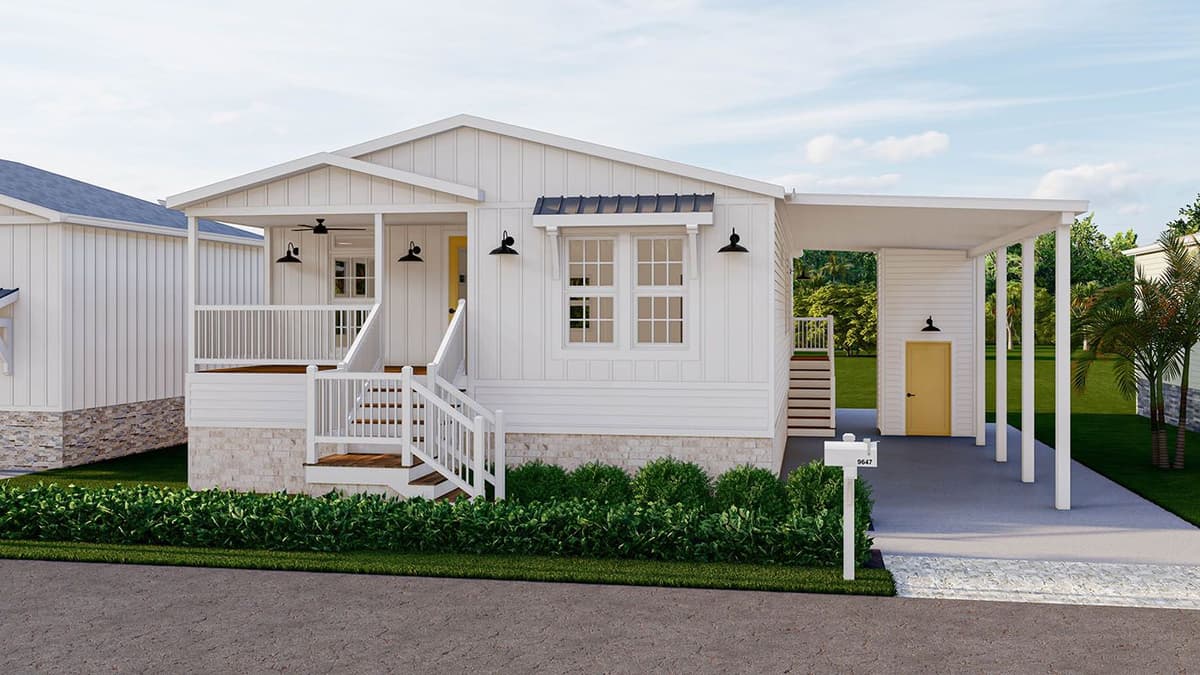 Exterior elevation option for The Coral cottage